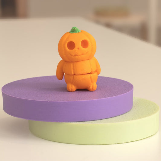 Mini Figurine bonhomme citrouille kawaii 3D. Imprimé en 3D à Cognac