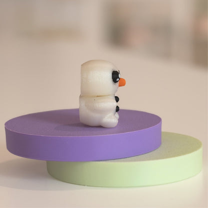Mini figurine bonhomme de neige kawaii 3D