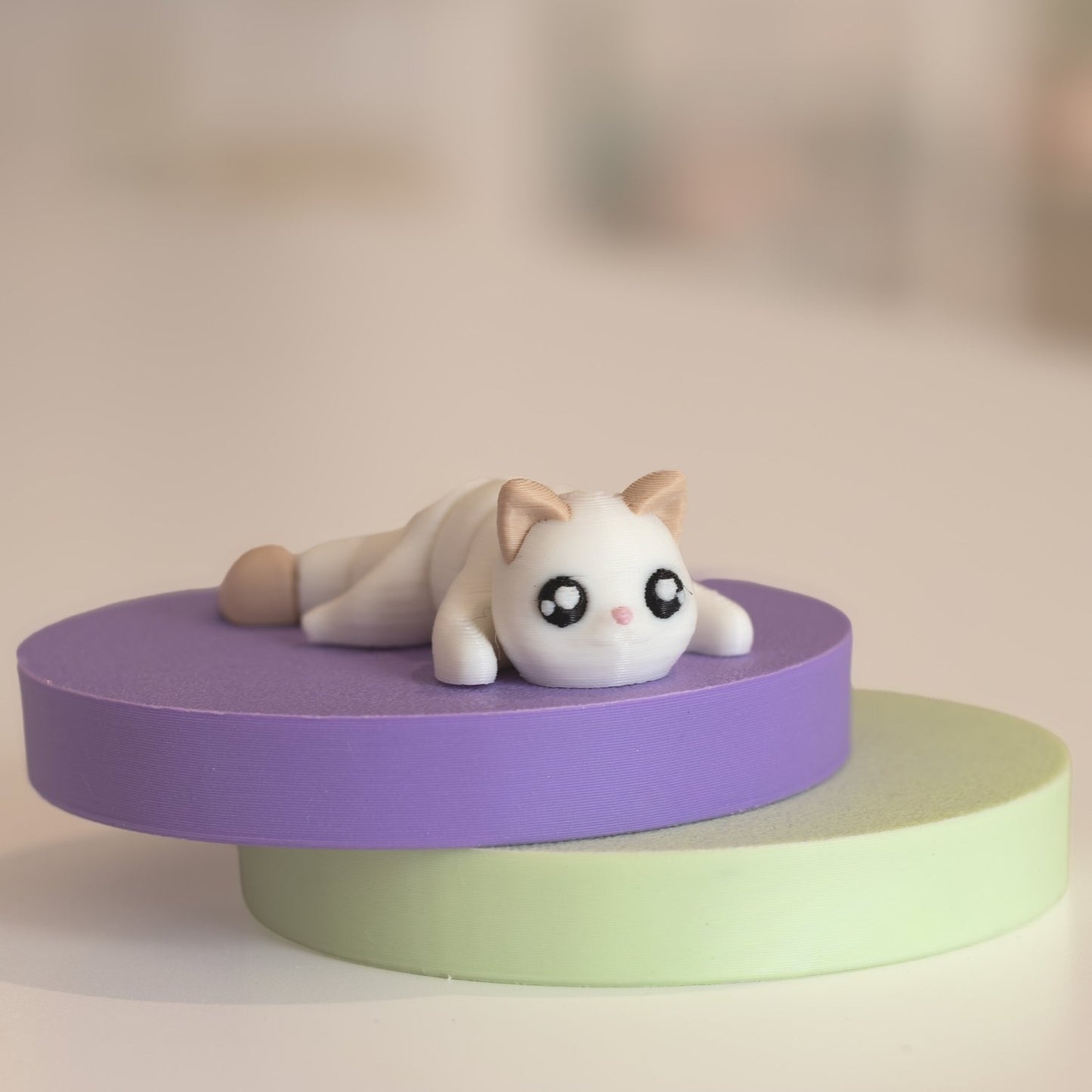 Mini Figurine chat kawaii 3D. Imprimé en 3D à Cognac