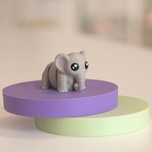 Mini Figurine éléphant kawaii 3D. Imprimé en 3D à Cognac