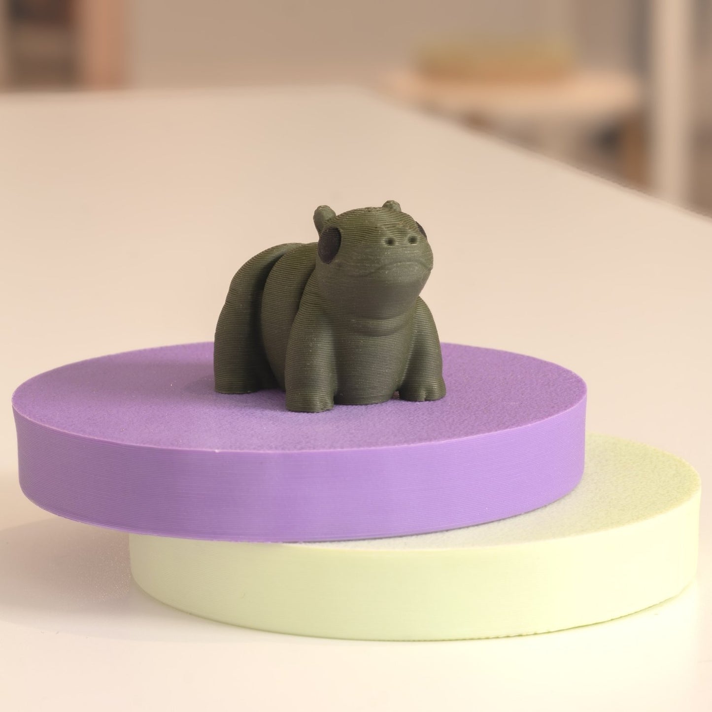 Mini Figurine hippopotame kawaii 3D. Imprimé en 3D à Cognac