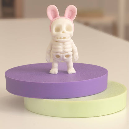 Mini figurine lapin squelette kawaii 3D