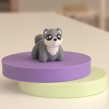 Mini Figurine loup kawaii 3D. Imprimé en 3D à Cognac