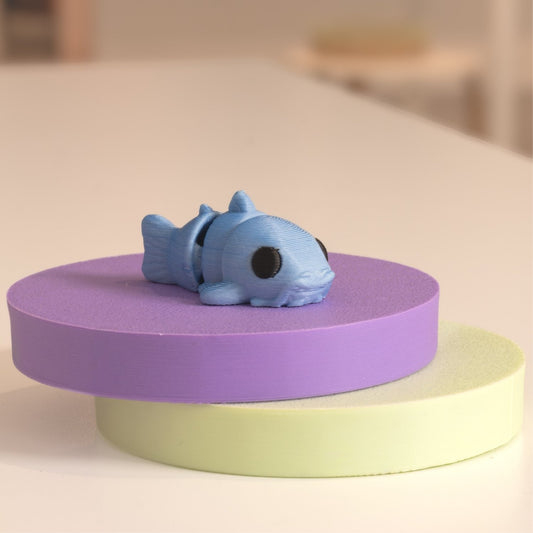 Mini Figurine poisson-chat kawaii 3D. Imprimé en 3D à Cognac