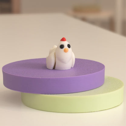 Mini Figurine poule kawaii 3D. Imprimé en 3D à Cognac