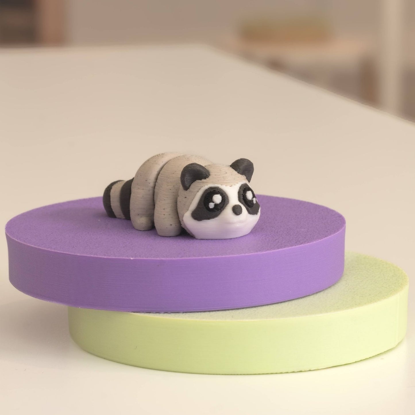 Mini figurine raton laveur kawaii 3D