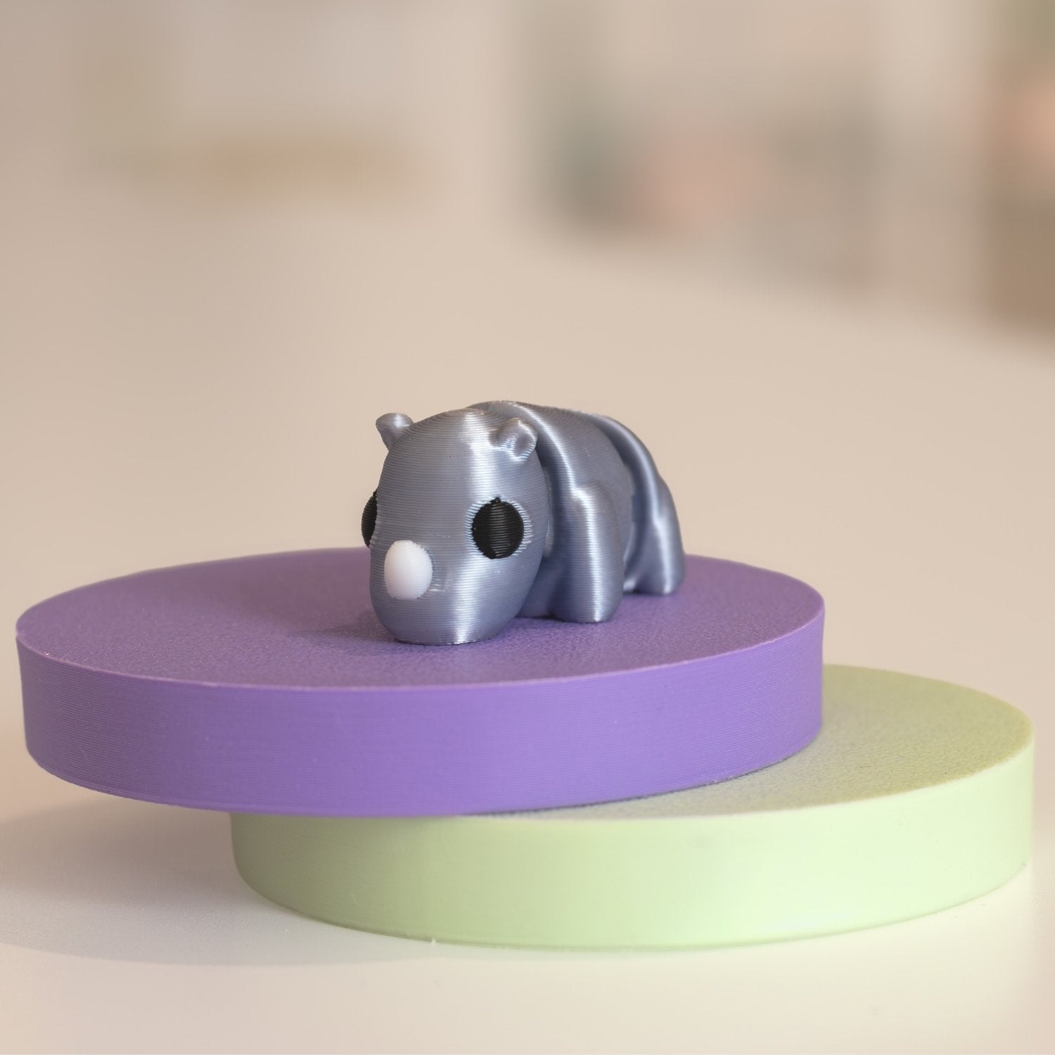 Mini Figurine rhinocéros kawaii 3D. Imprimé en 3D à Cognac