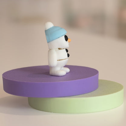 Mini figurine snowman kawaii 3D
