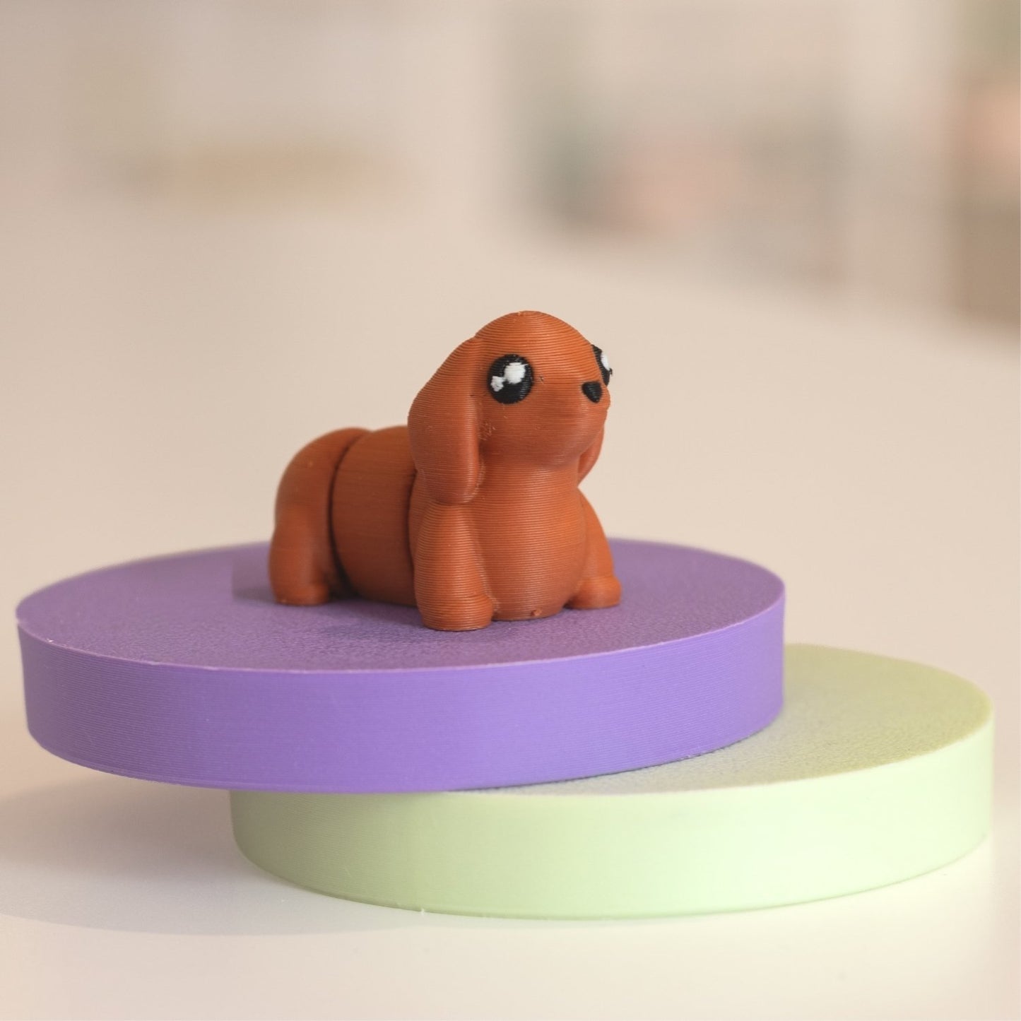 Figurine teckel kawaii 3D