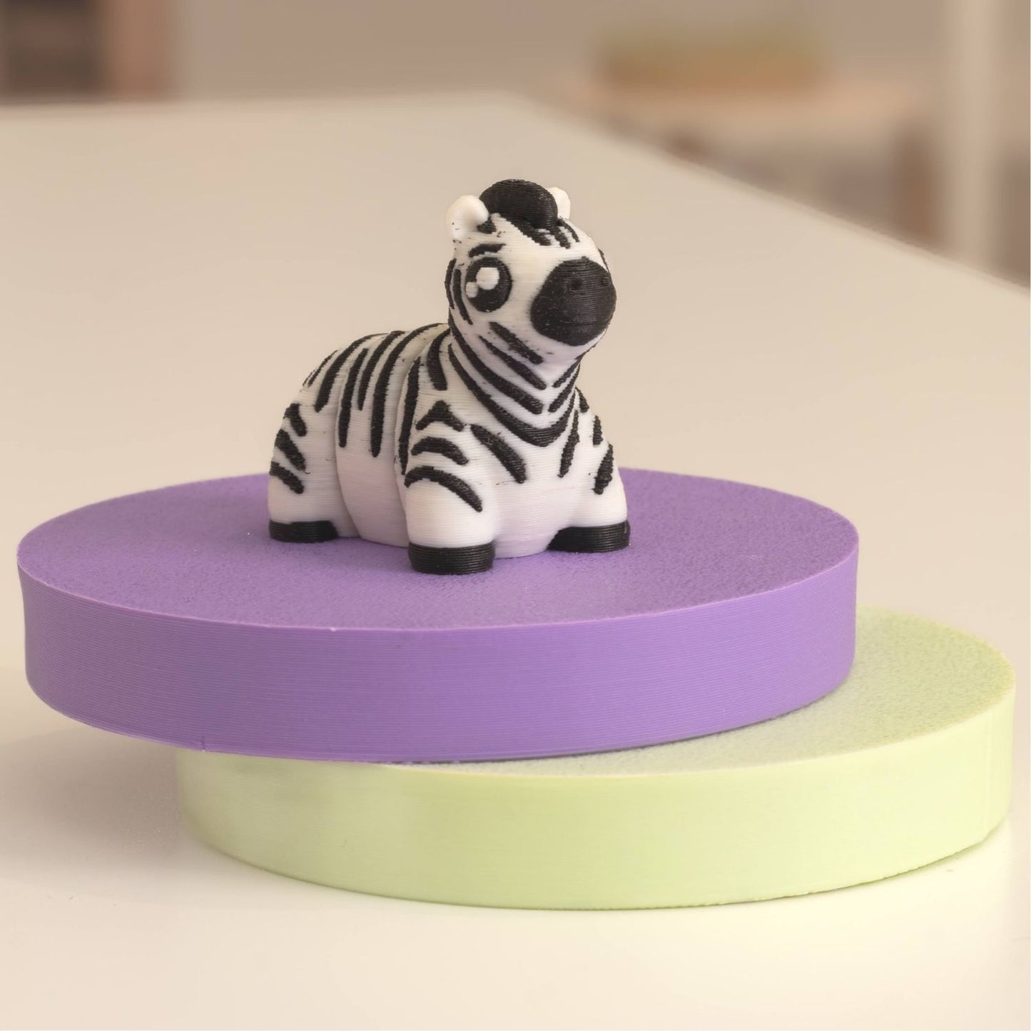 Mini figurine zèbre kawaii 3D