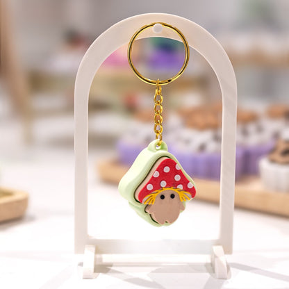 Porte-clé clicker champignon kawaii clicker fidget