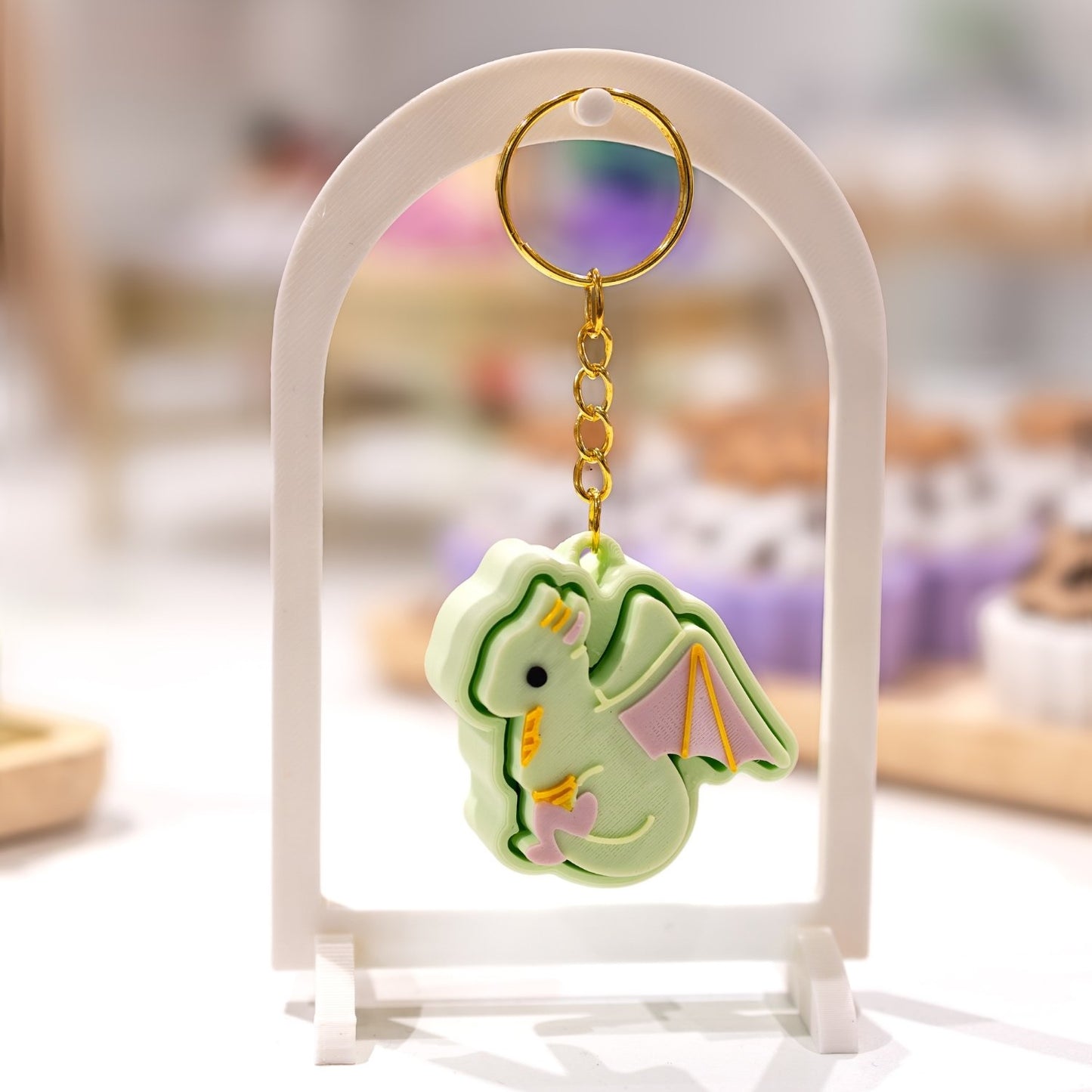 Porte-clé dragon mignon kawaii clicker fidget anti-stress
