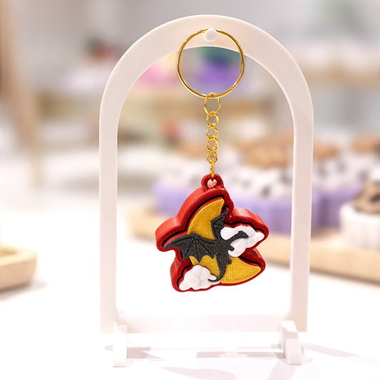 Porte-clé clicker dragon moon kawaii clicker fidget