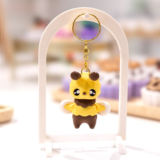 Porte-clé mignon abeille kawaii imprimé en 3D à Cognac