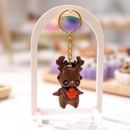 Porte-clé mignon cerf kawaii imprimé en 3D à Cognac