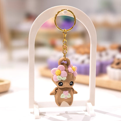 Porte-clé mignon fleur kawaii imprimé en 3D à Cognac