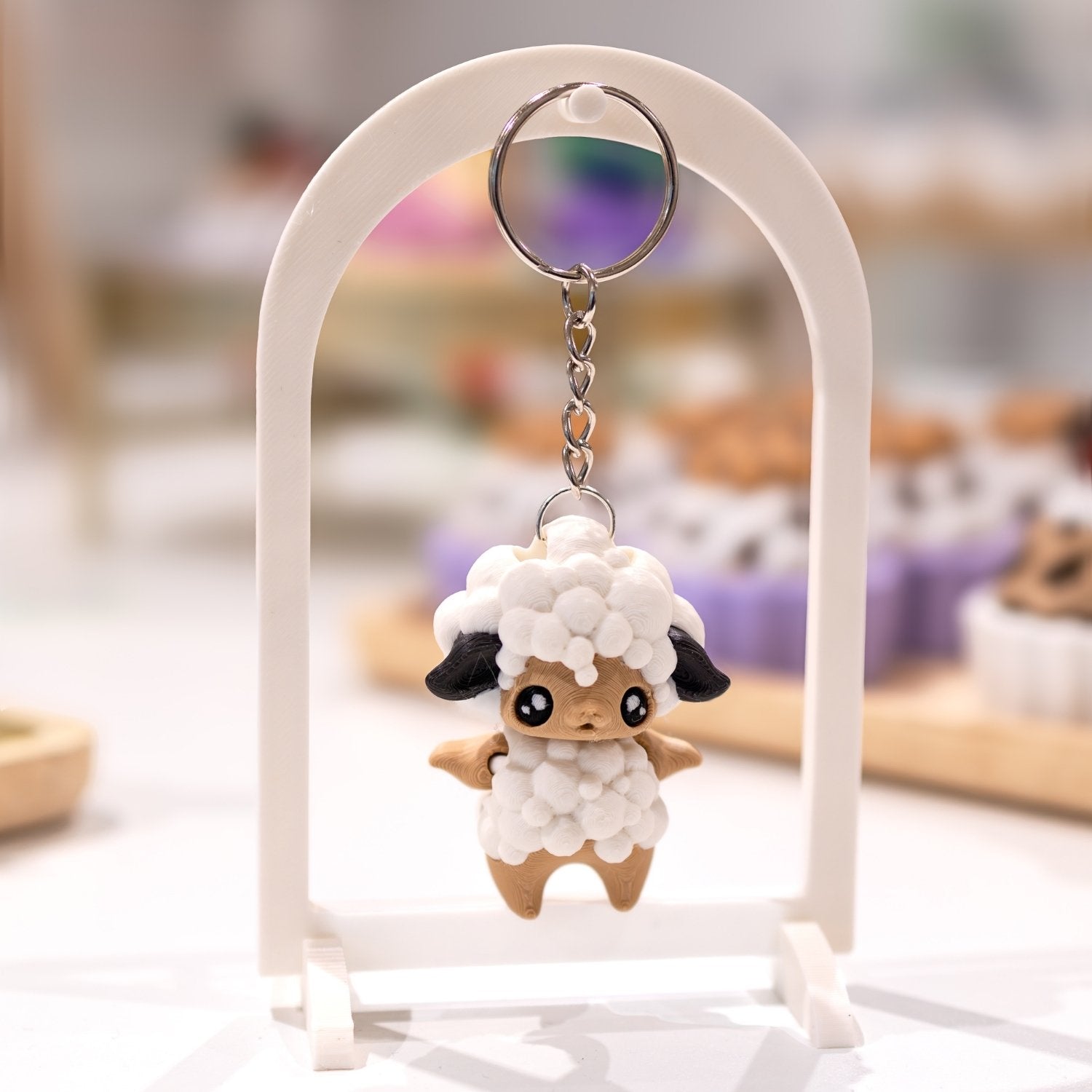 Porte-clé mignon mouton kawaii imprimé en 3D à Cognac