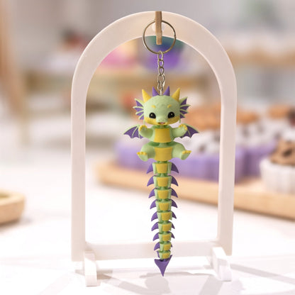 Porte-clé rigolo dragon. Porte-clé long et articulé Ohana Dream