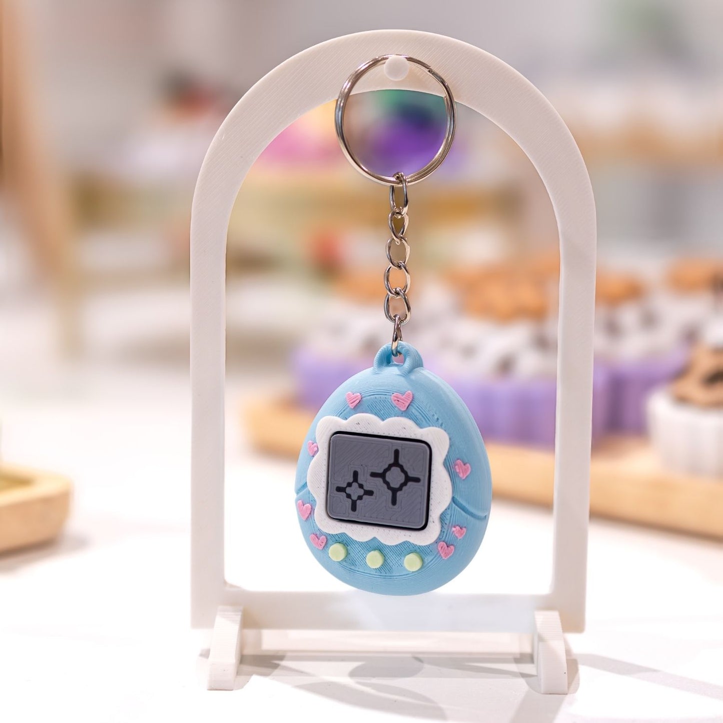 Porte-clé clicker tamagotchi kawaii étoiles clicker fidget anti-stress