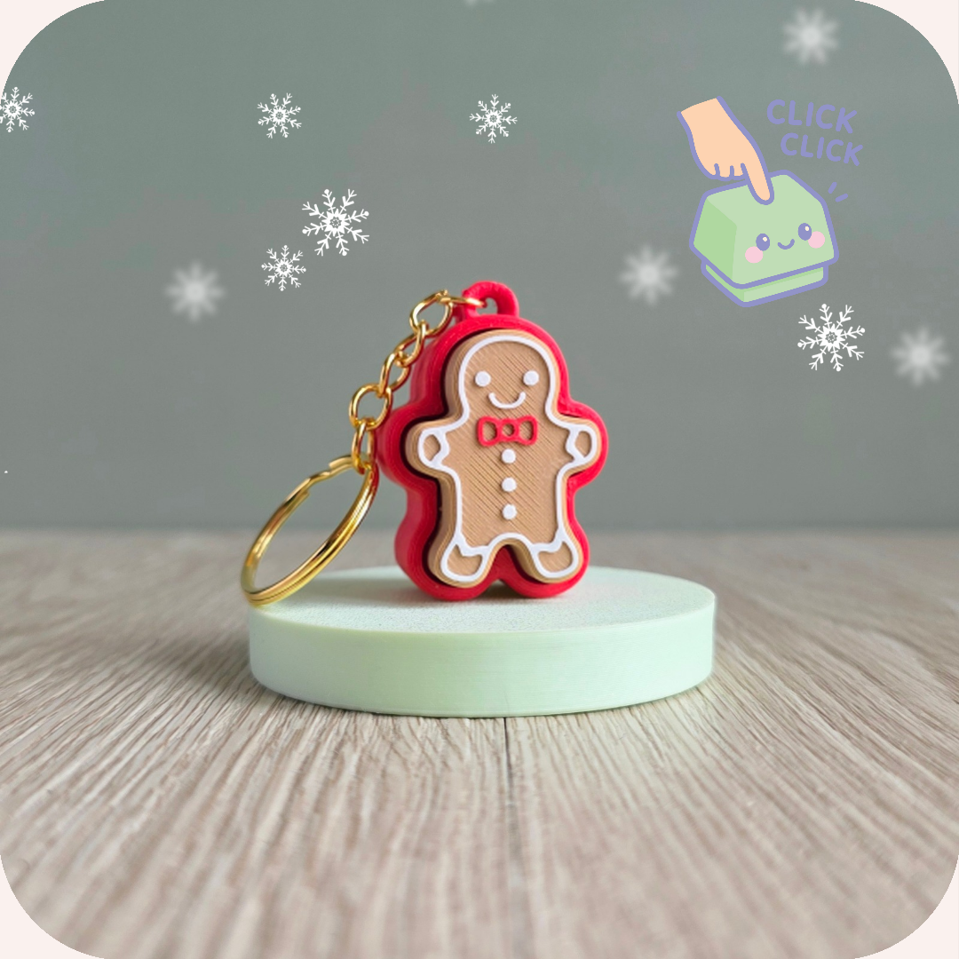 Porte-clés clicker - Pain d'épices | Fidget Ohana Dream🎄
