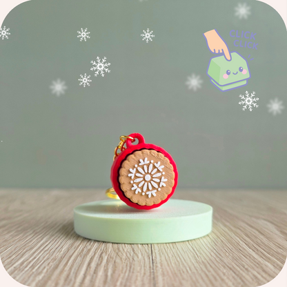 Porte-clés clicker - Biscuit de Noël | Fidget Ohana Dream🍪