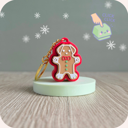 Porte-clés clicker - Pain d'épices | Fidget Ohana Dream🎄