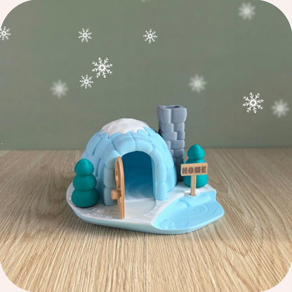 Famille Ours Polaire et son Igloo 🐻‍❄️❄️