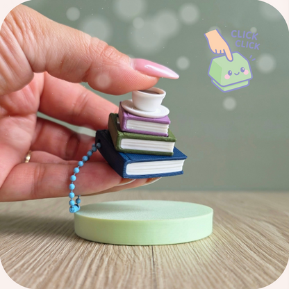 Clicker - Livres & tasse de thé | Fidget Ohana Dream☕️