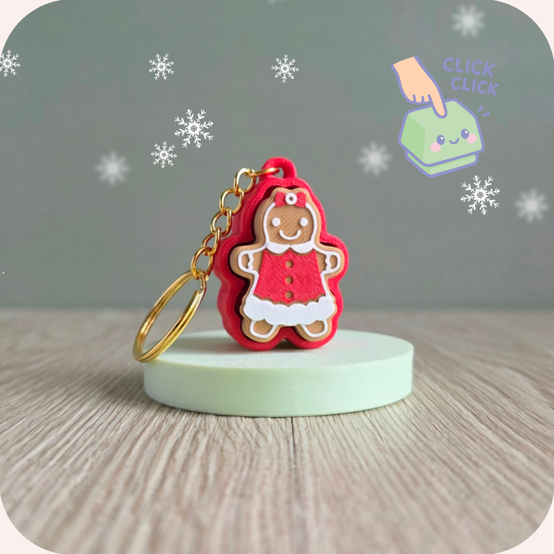 Porte-clés clicker - Pain d'épices | Fidget Ohana Dream🎄