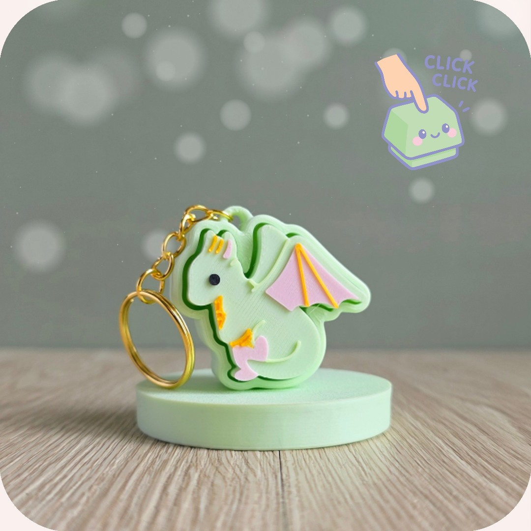 Porte-clés clicker - Dragon Mignon | Fidget Ohana Dream🐉