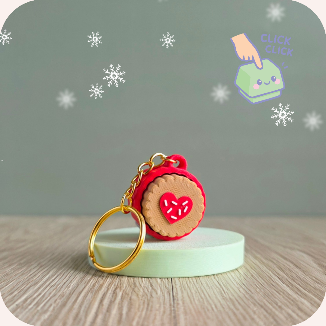Porte-clés clicker - Biscuit de Noël | Fidget Ohana Dream🍪