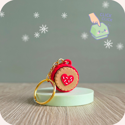 Porte-clés clicker - Biscuit de Noël | Fidget Ohana Dream🍪