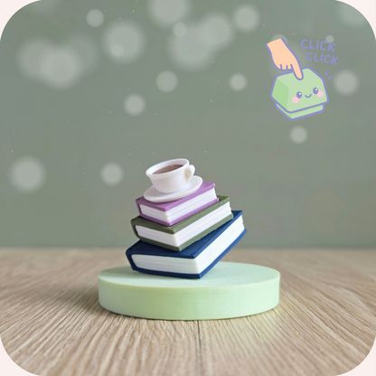 Clicker - Livres & tasse de thé | Fidget Ohana Dream☕️