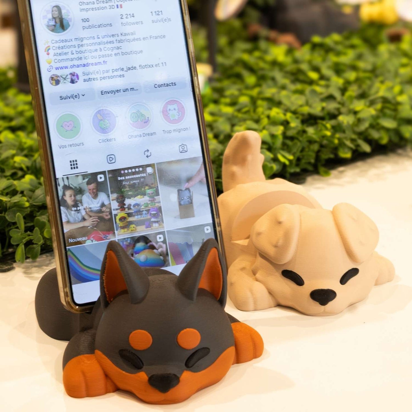 Support pour Téléphone Chien Kawaii 3D - Ohana Dream