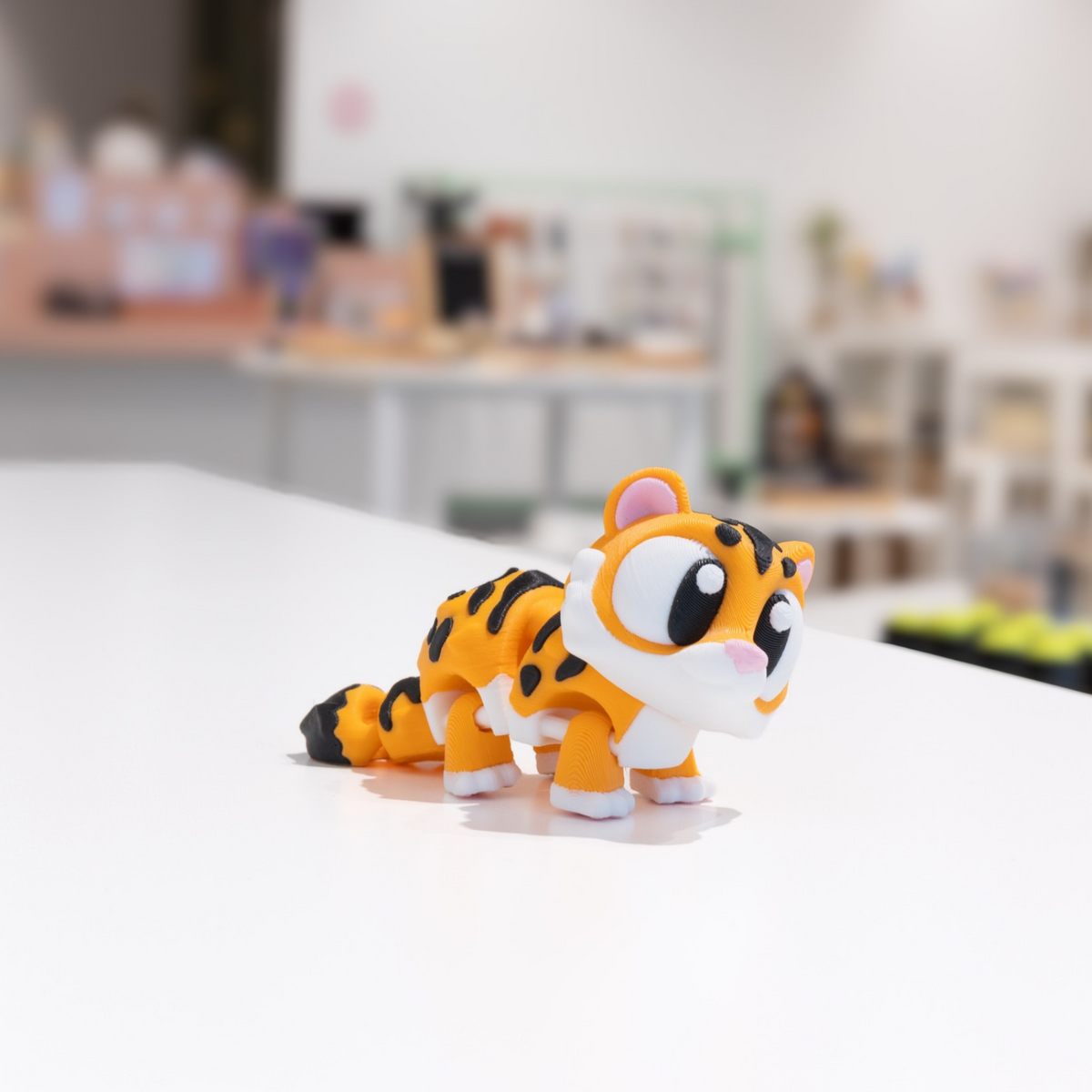 Figurine pour diorama tigre kawaii 3D - Ohana Dream