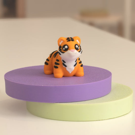 Figurine tigre kawaii 3D. Imprimée en 3D à Cognac