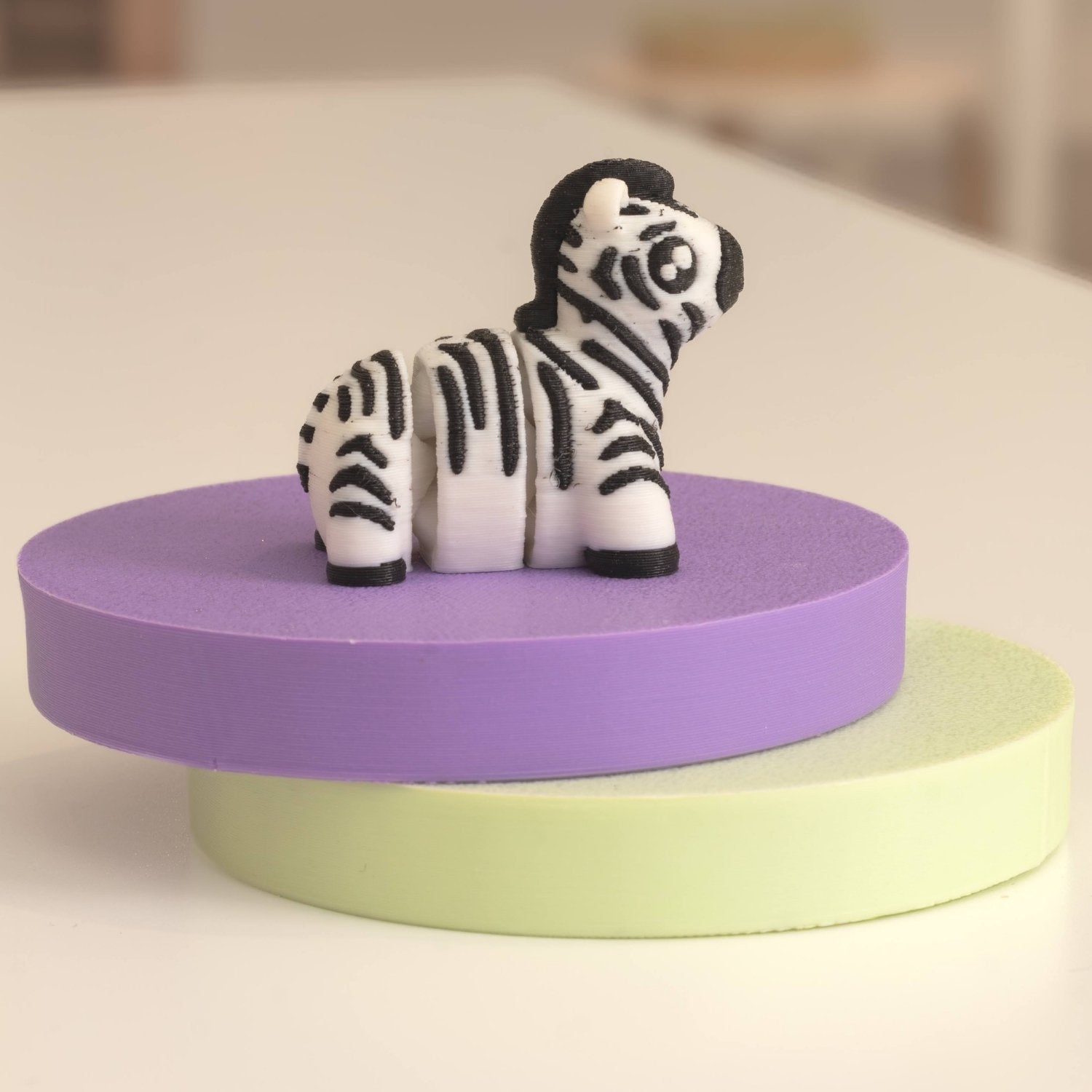 Figurine zèbre kawaii 3D